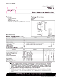 FTD2015 datasheet: N-Channel Silicon MOSFET Load Switching Applications FTD2015
