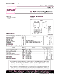 FW213 datasheet: P-Channel Silicon MOSFET DC-DC Converter Applications FW213