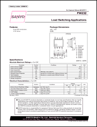 FW232 datasheet: N-Channel Silicon MOSFET Load Switching Applications FW232