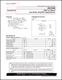 2SC5490 datasheet: NPN Epitaxial Planar Silicon Transistor UHF to S Band Low-Noise Amplifier Applications 2SC5490