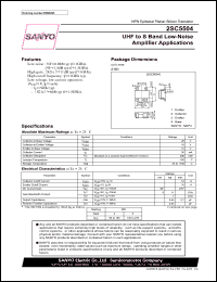 2SC5504 datasheet: NPN Epitaxial Planar Silicon Transistor UHF to S Band Low-Noise Amplifier Applications 2SC5504