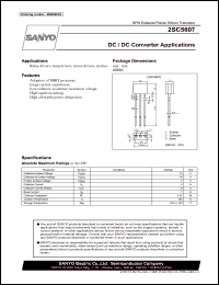 2SC5607 datasheet: NPN Epitaxial Planar Silicon Transistor DC/DC Converter Applications 2SC5607