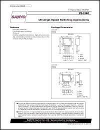 2SJ340 datasheet: P-Channel Silicon MOSFET Ultrahigh-Speed Switching Applications 2SJ340