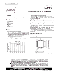 LA1787M datasheet: Single-Chip Tuner IC for Car Radios LA1787M