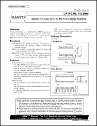 LA1833N datasheet: System-on-Chip Tuner IC for Home Stereo Systems LA1833N