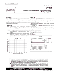 LA1838 datasheet: Single-Chip Home Stereo IC with Electronic Tuning Support LA1838