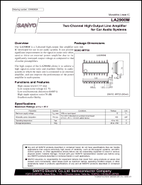 LA2900M datasheet: Two-Channel High-Output Line Amplifier for Car Audio Systems LA2900M