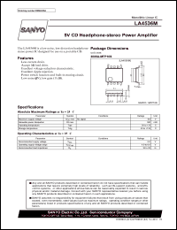 LA4536M datasheet: 5V CD Headphone-stereo Power Amplifier LA4536M