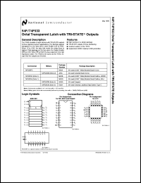 54F533DMQB datasheet: Octal Transparent Latch with TRI-STATE Outputs 54F533DMQB