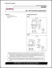 2SJ597 datasheet: P-Channel Silicon MOSFET DC / DC Converter Applications 2SJ597
