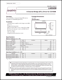 LA6542M datasheet: 4-Channel Bridge (BTL) Driver for CD-ROM LA6542M