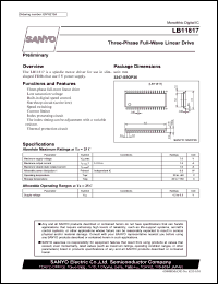 LB11817 datasheet: Three-Phase Full-Wave Linear Drive LB11817