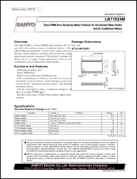 LB11824M datasheet: Direct PWM Drive Brushless Motor Predriver for On-Demand Water Heater and Air Conditioner Motors LB11824M
