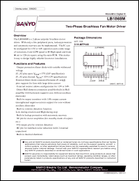 LB1868M datasheet: Two-Phase Brushless Fan Motor Driver LB1868M