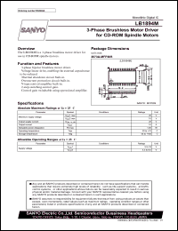 LB1894M datasheet: 3-Phase Brushless Motor Driver for CD-ROM Spindle Motors LB1894M