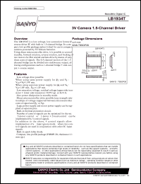 LB1934T datasheet: 3V Camera 1.5-Channel Driver LB1934T