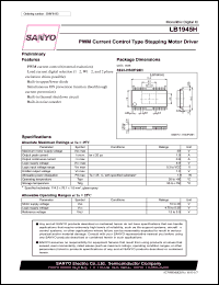 LB1945H datasheet: PWM Current Control Type Stepping Motor Driver LB1945H