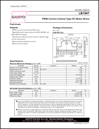 LB1947 datasheet: PWM Current Control Type DC Motor Driver LB1947