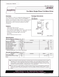 LB1964T datasheet: Fan Motor Single-Phase Full-Wave Driver LB1964T