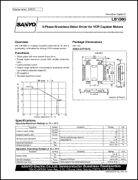 LB1980 datasheet: 3-Phase Brushless Motor Driver for VCR Capstan Motors LB1980