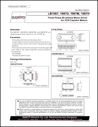 LB1987 datasheet: Three-Phase Brushless Motor Driver for VCR Capstan Motors LB1987
