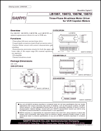 LB1987H datasheet: Three-Phase Brushless Motor Driver for VCR Capstan Motors LB1987H