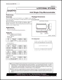 LC573102A datasheet: 4-bit Single Chip Microcontroller LC573102A