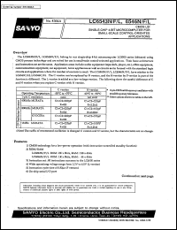 LC6543N datasheet: CMOS LSI SINGLE-CHIP 4-BIT MICROCOMPUTER FOR SMALL-SCALE CONTROL-ORIENTED APPLICATIONS LC6543N