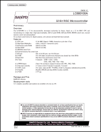 LC680100A datasheet: 32-Bit RISC Microcontroller LC680100A