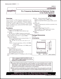 LC72147V datasheet: PLL Frequency Synthesizer for Electronic Tuning in Car Audio Systems LC72147V