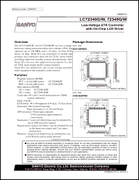 LC72348W datasheet: Low-Voltage ETR Controller with On-Chip LCD Driver LC72348W