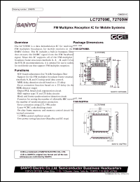 LC72709E datasheet: FM Multiplex Reception IC for Mobile Systems LC72709E