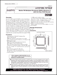 LC72710LW datasheet: Mobile FM Multiplex Broadcast (DARC) Receiver IC with On-Chip VICS Decoder LC72710LW