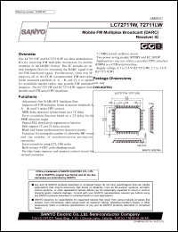 LC72711W datasheet: Mobile FM Multiplex Broadcast (DARC) Receiver IC LC72711W