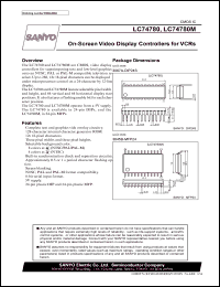 LC74780M datasheet: On-Screen Video Display Controllers for VCRs LC74780M