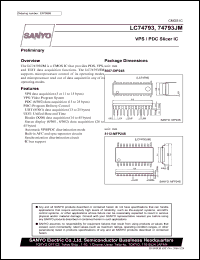 LC74793JM datasheet: VPS / PDC Slicer IC LC74793JM