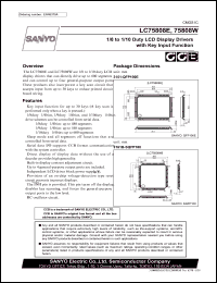 LC75808E datasheet: 1/8 to 1/10 Duty LCD Display Drivers with Key Input Function LC75808E