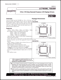 LC75838W datasheet: 1/8 to 1/10 Duty General-Purpose LCD Display Drivers LC75838W