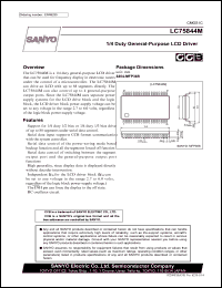 LC75844M datasheet: 1/4 Duty General-Purpose LCD Driver LC75844M