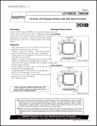 LC75863E datasheet: 1/3 Duty LCD Display Drivers with Key Input Function LC75863E