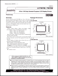 LC75878E datasheet: 1/8 to 1/10 Duty General-Purpose LCD Display Drivers LC75878E