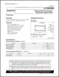 LC78855KM datasheet: Digital Audio D/A Converter with Built-in Digital Filters LC78855KM