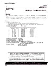 LC86E5420 datasheet: 8-Bit Single Chip Microcontroller LC86E5420