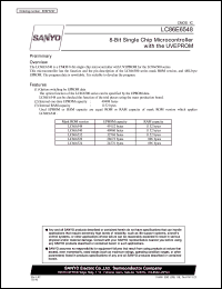 LC86E6548 datasheet: 8-Bit Single Chip Microcontroller with the UVEPROM LC86E6548