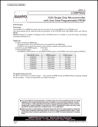 LC86P5632 datasheet: 8-Bit Single Chip Microcontroller with One-Time Programmable PROM LC86P5632