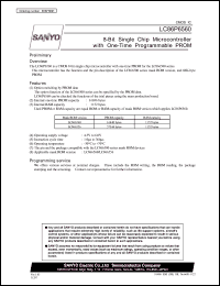 LC86P6560 datasheet: 8-Bit Single Chip Microcontroller with One-Time Programmable PROM LC86P6560