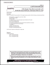 LC875148A datasheet: 8-Bit Single Chip Microcontroller with 64/48/32K-Byte EPROM and 1024-Byte RAM On Chip LC875148A