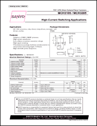 MCH3105 datasheet: High-Current Switching Applications MCH3105