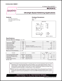 MCH3412 datasheet: Ultrahigh-Speed Switching Applications MCH3412