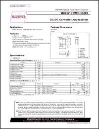 MCH6101 datasheet: DC / DC Converter Applications MCH6101